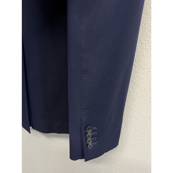 Reiss Wool Mohair Unlined 2 Button Blazer Men's Size 44 Navy Blue - Picture 11 of 14